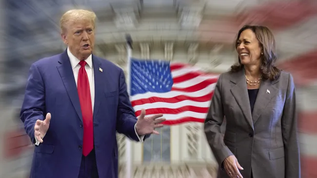 Candidates Trump and Harris